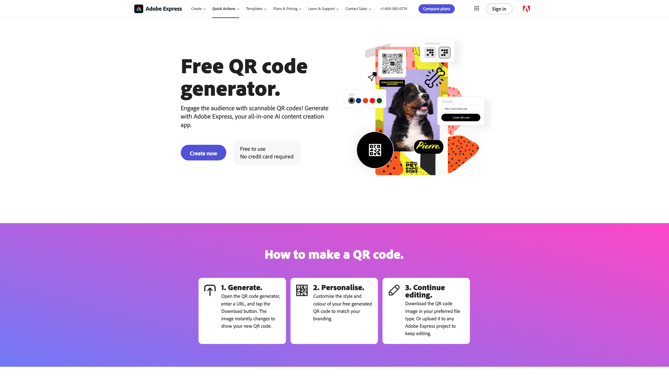 Adobe Express QR Code Generator