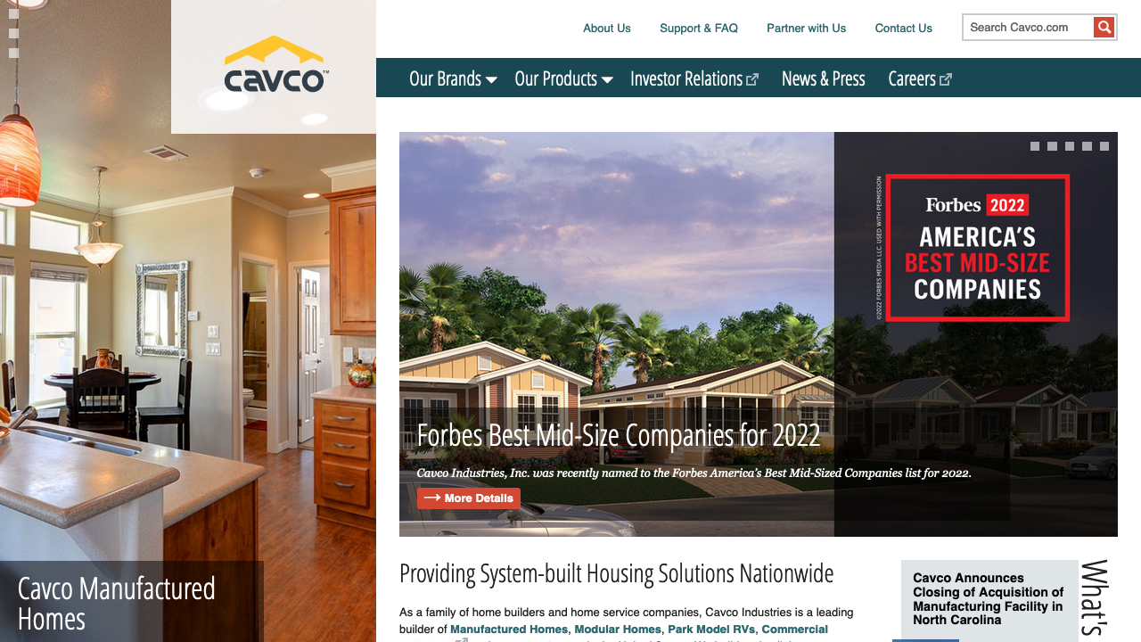 Cavco Industries banner