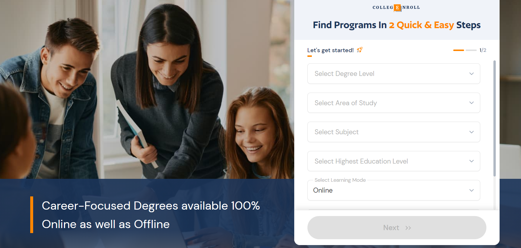 Collegenroll-Online banner