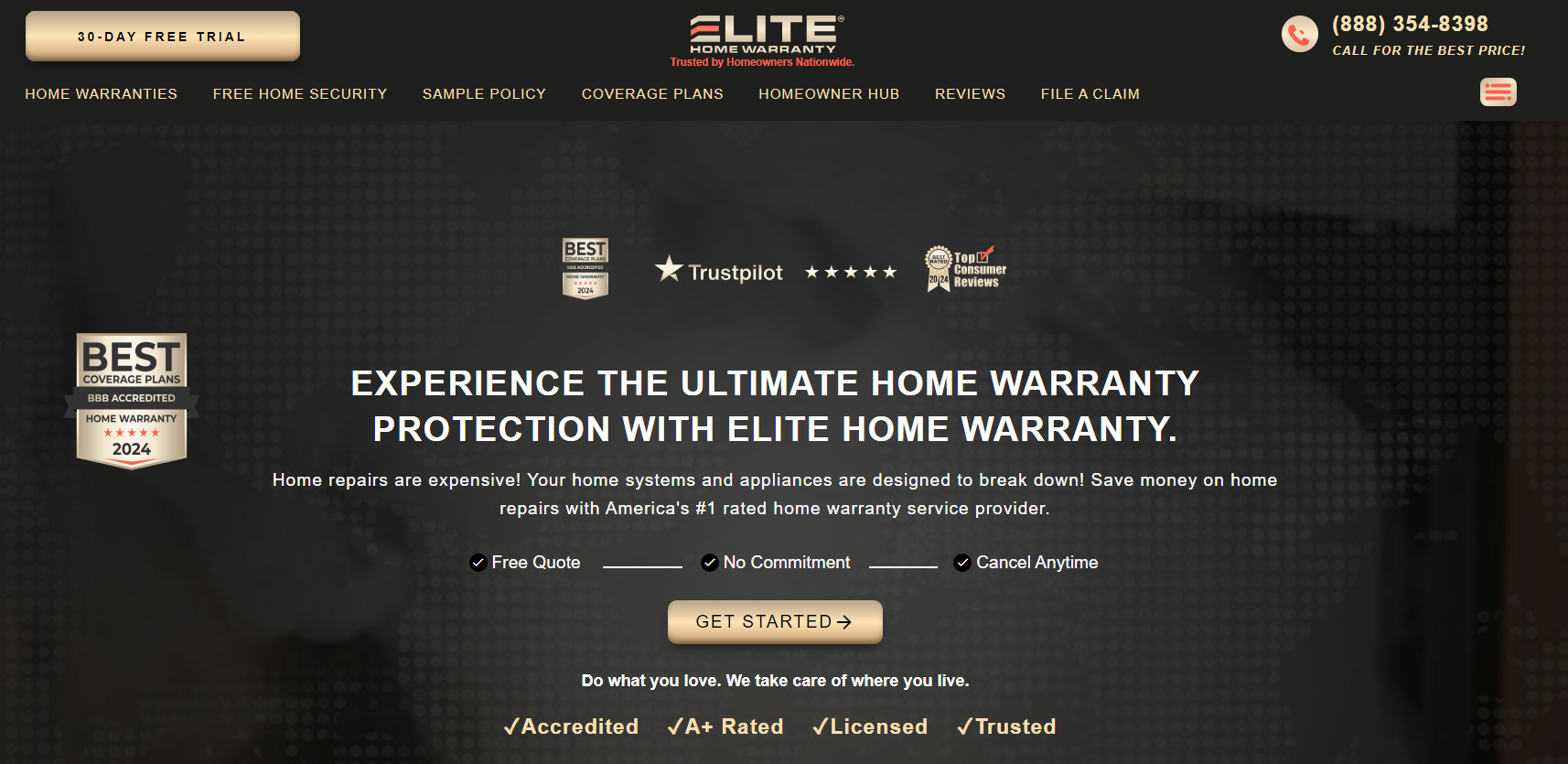 Elite Home Warranty hero