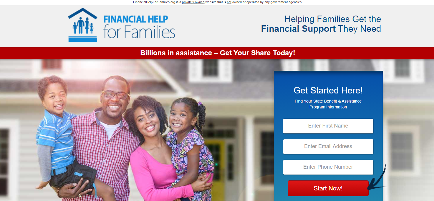 Financial Help For Families hero