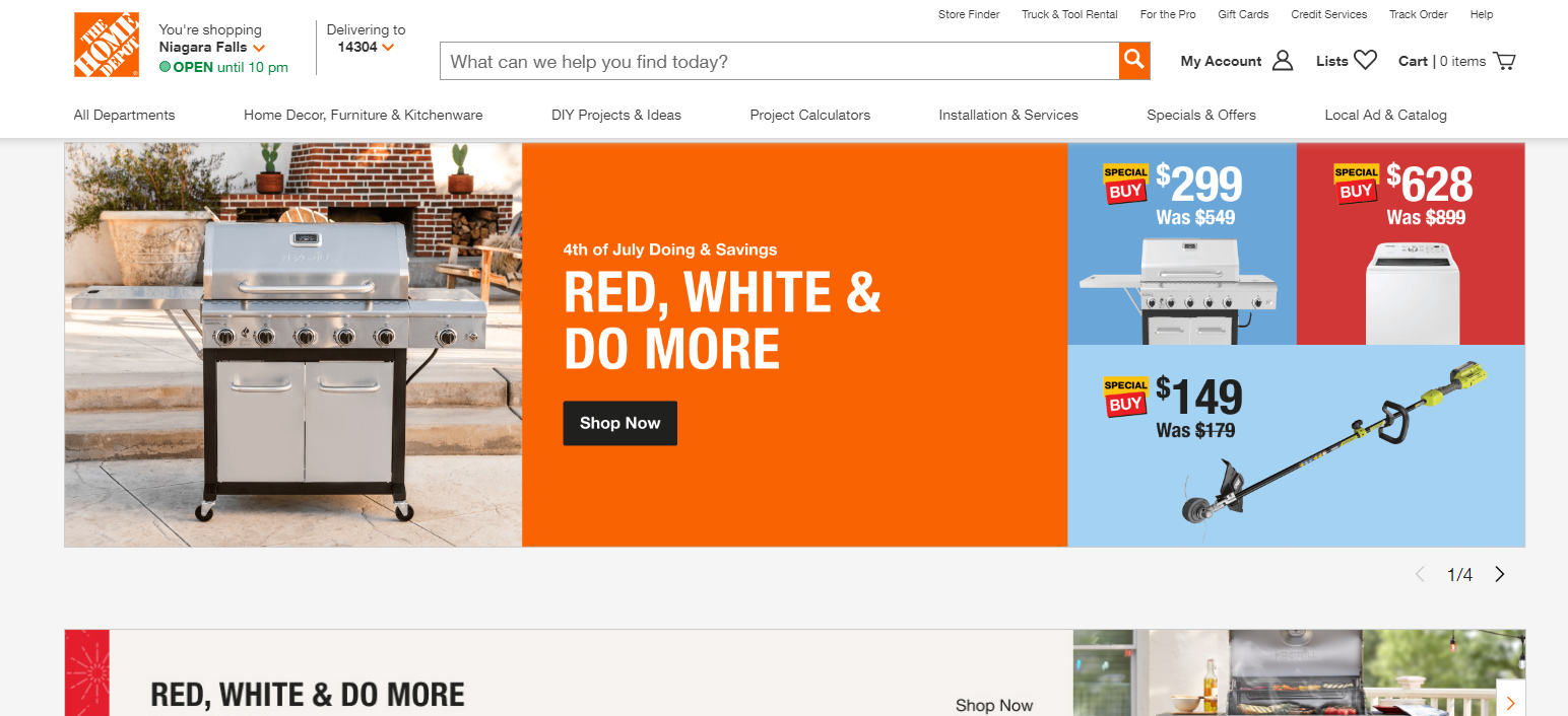 The Home Depot  banner
