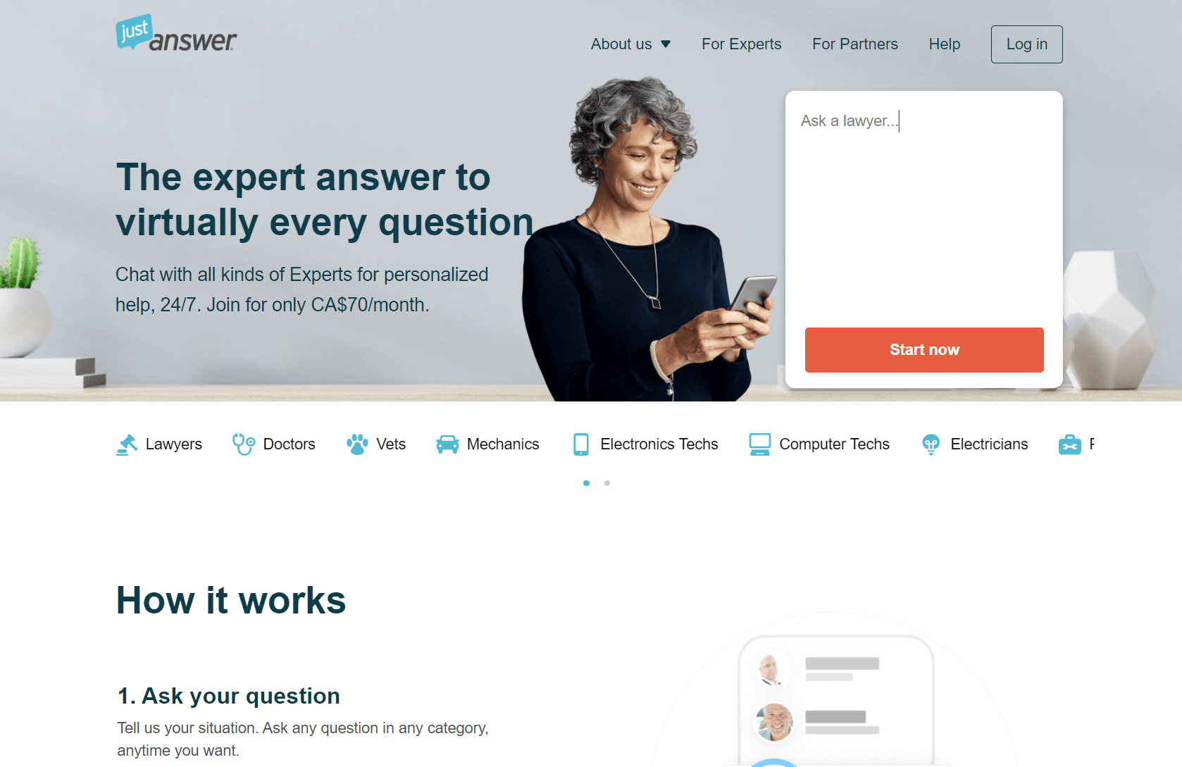 JustAnswer banner