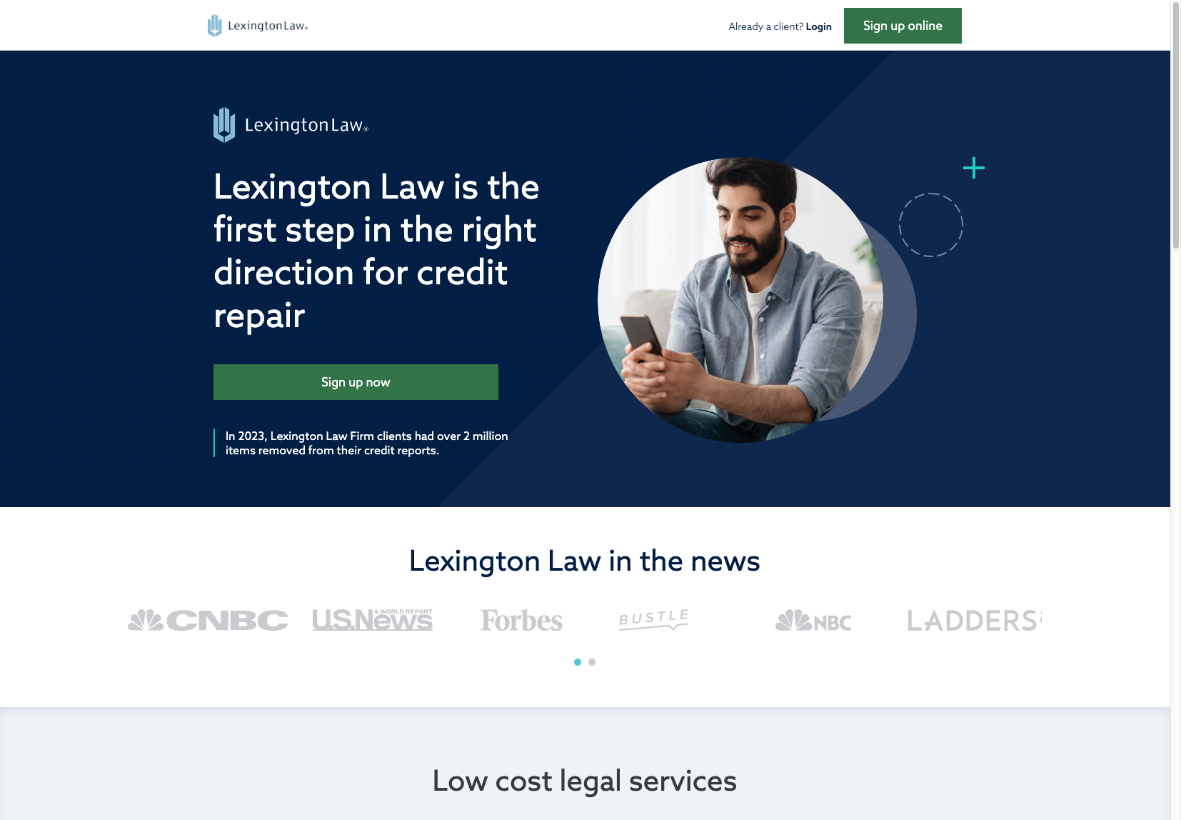 Lexington Law banner