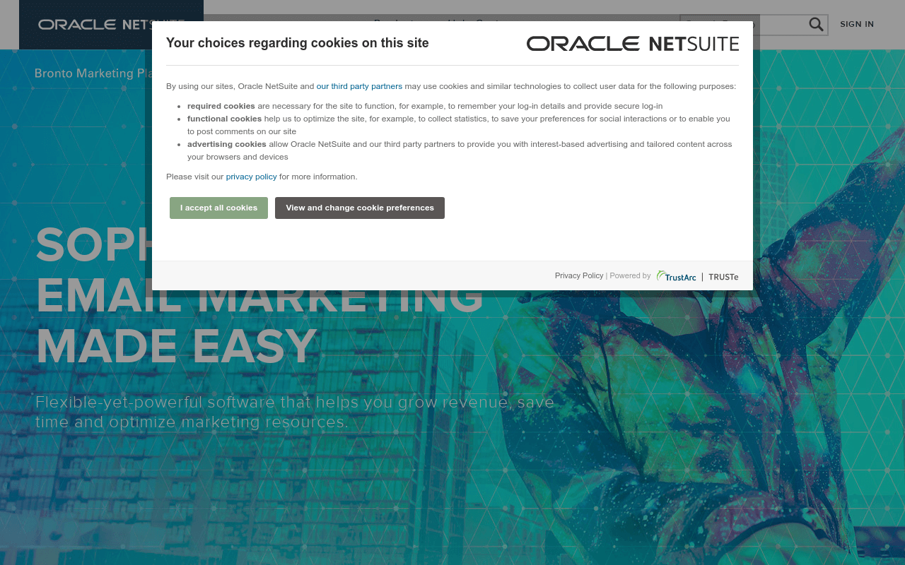 Oracle Bronto banner