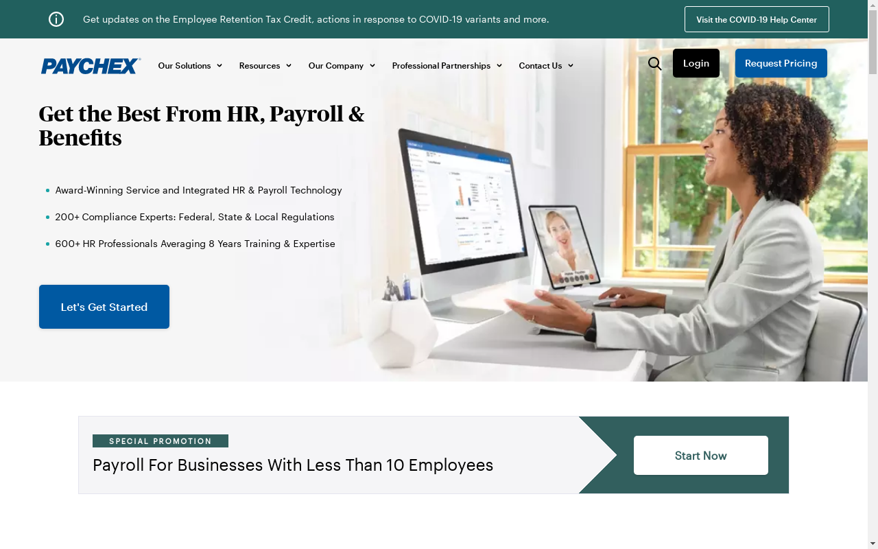 Paychex HRO banner
