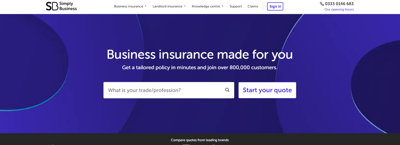 Simply Business banner