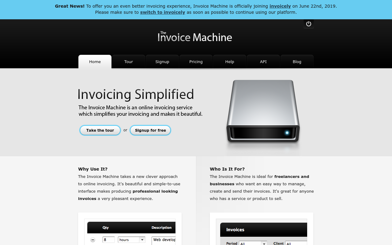The Invoice Machine banner