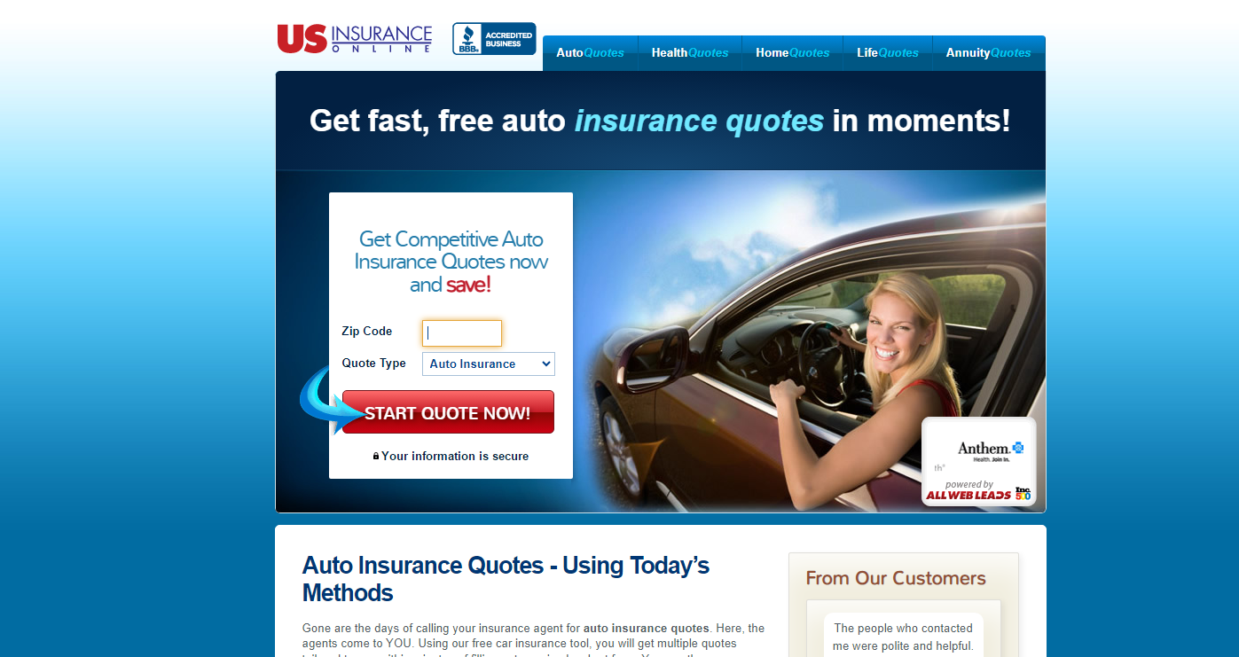 US Insurance Online banner